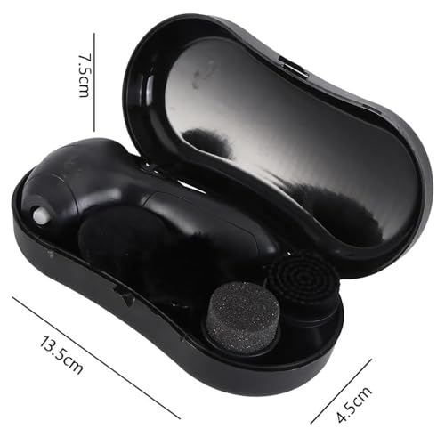 Lucidatrice elettrica per scarpe, portatile, kit lucidante portatile con spazzole di ricambio, pulizia e lucidatura professionale per scarpe in pelle, stivali, scarpe da ginnastica
