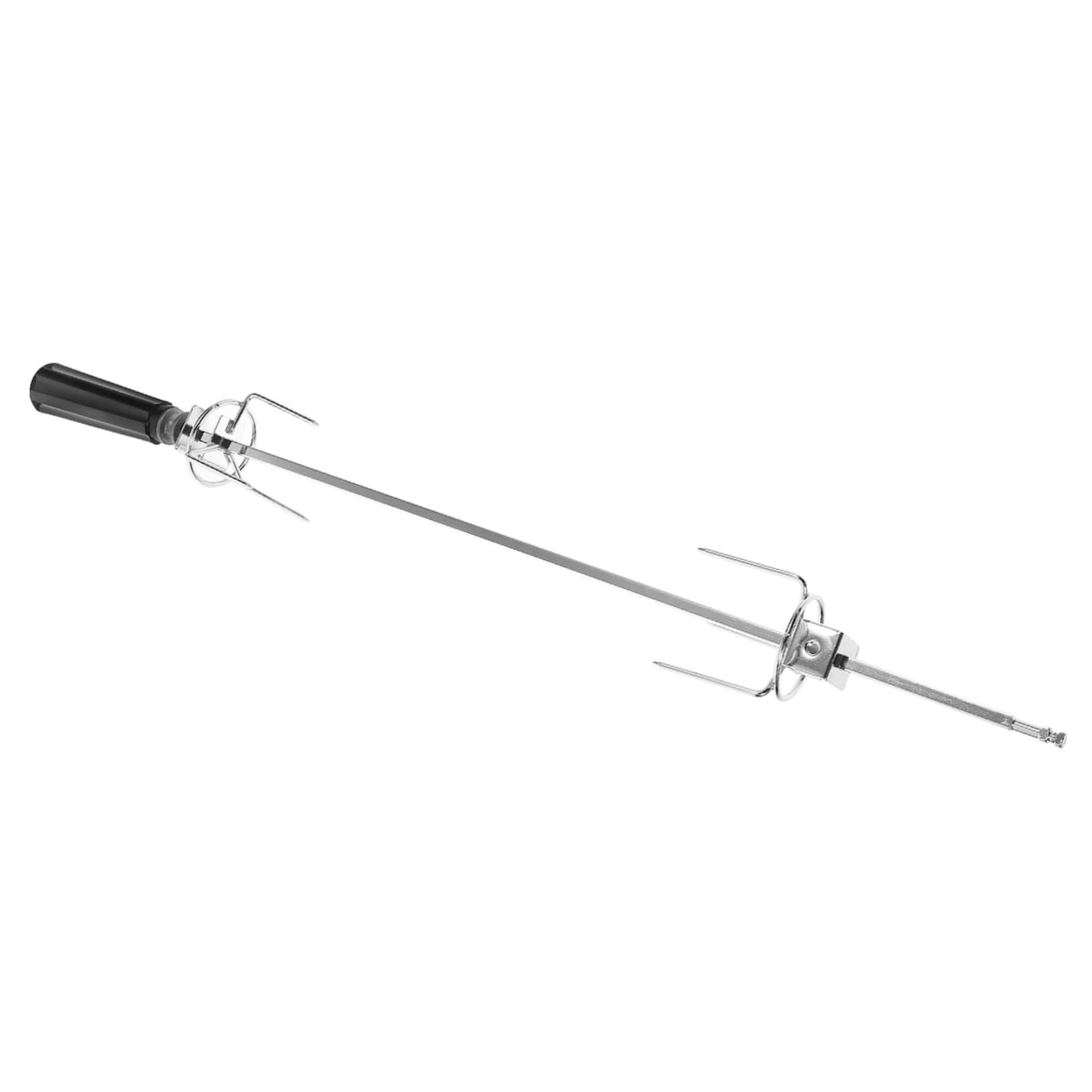 Mipcase Heavy-duty Bbq Skewer Stainless Steel Rotating Cooking Fork for Outdoor Barbecues Lightweight Portable Metal Fork for Chicken and Meat Easy to Clean and Store