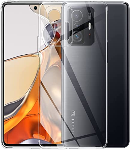 Captor Cover Trasparente per Xiaomi Mi 11T / 11T Pro, Custodia TPU in Silicone Flessibile Morbida e Sottile, Protezione di Alta Qualità con Bordo Rialzato per Schermo e Fotocamera