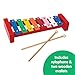 Schylling Wooden Xylophone - Colorful Kids Instrument - Includes Wooden Mallets and Embossed Metal Keys - Ages 3 and Up