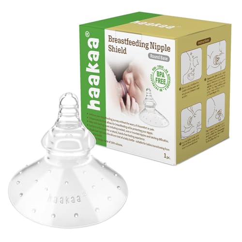 Image of haakaa Nippleshield Silicone Nipple Shields for Breastfeeding with Carry Case Super-Soft, 1pk
