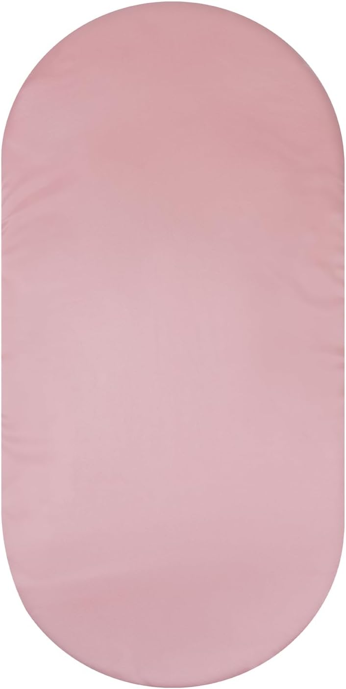 Silk Bassinet Sheet 17" x 33" Surface (100% Pure Mulberry Silk) – 4" Deep Pocket (Satin)- 19 Momme 6A High-Grade Fibers for Baby Hair for Hourglass, Oval,Rectangle Pads/Mattress Grey