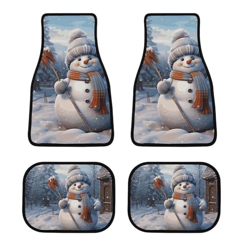 Tapis de voiture universel pour berline et camionnette - Accessoires auto intérieurs 4 pièces