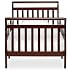 Dream On Me Emma 3-in-1 Convertible Wooden Toddler Bed in Espresso, Baby Safety Alliance Certified, Low-to-Floor Design, Solid Pinewood with Safety Rails