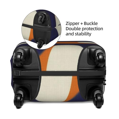 Travel Luggage Covers,Orange Blue Abstract Pattern Thicker Elastic Suitcase Cover Dustproof Baggage Cover Scratch-Resistant Suitcase Cover Protector Fit 22-24 Inch Luggage Medium2