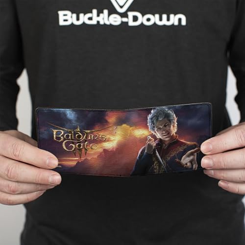 Buckle-Down Baldur's Gate III Wallet, Bifold, Baldurs Gate Astarion Hand Out Pose and Title Logo, Vegan Leather4