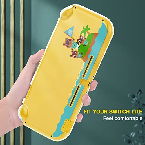 DLseego Protective Case for Switch Lite, Clear Hard PC Case Cover Split Design Shockproof Anti-Scratch Shell Accessories for Switch Lite and Joycon Controller