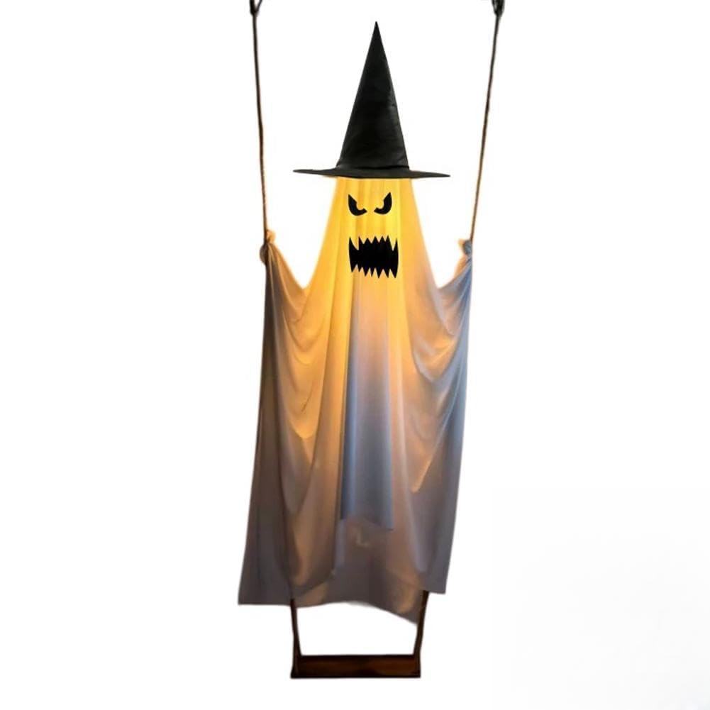 Fantôme Halloween extérieur lumineux grand décor suspendu jardin terrifiant