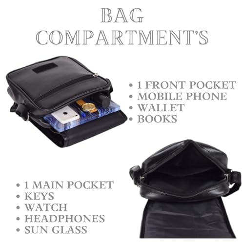 Image of Unique Side Bag One Side Shoulder Bag For Men & Women Leatherite bag Travel Bag Trendy Bag Leather Bag Office Bag