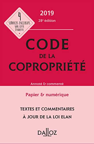 Télécharger Code de la copropriété 2019, Annoté & commenté - 28e éd. Livre PDF Gratuit