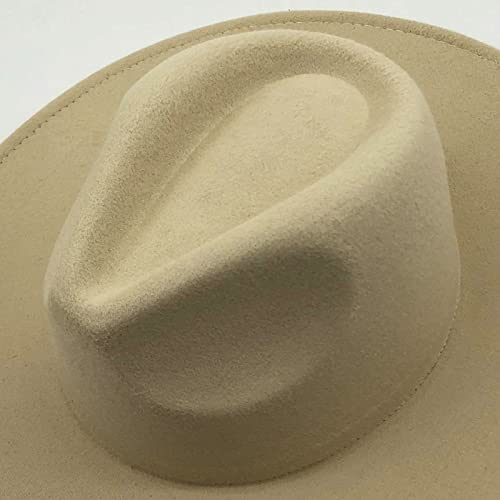 BAOZENGMUY-Fedora-Trilby-Chapeau-Feutre-Solide-Chapeau-Fedoras-Classique-Hommes-Femmes-Chapeau-De-Jazz-Panama-95Cm-Large-Bord-Grand-Fedoras-Blancs