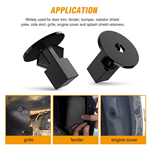 Image of GOOACC 40PCS Fender Liner Black Nylon Retainer Clips Replacement for Lexus Scion Toyota 4Runner Avalon Camry, OEM:#90189-06065, 96706W100, 90189A0002