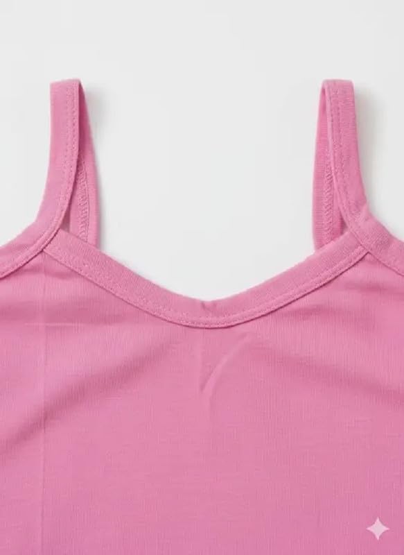 Image of INNERO Camisole for Girls, Cotton Chemise Slips for Girls, Beginners Cami Kids Innerwear Kingri, School & Home, Multicolored Combo Pack of 6