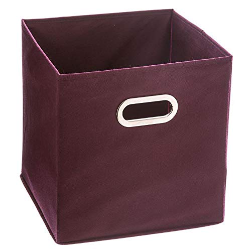 Maison Futée - Boite de Rangement pour Meuble étagères Mix'n Module 31x31 cm - Aubergine