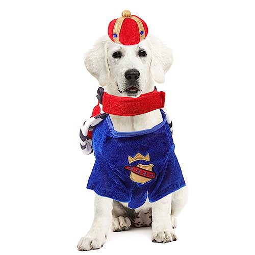 Ensemble cape et chapeau couronne pour chien pour fêtes et déguisement