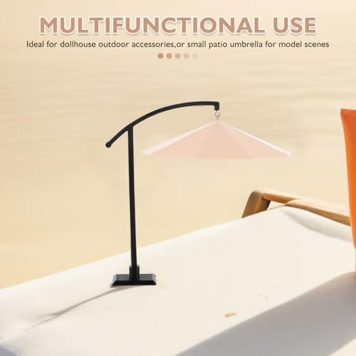 Mini parasol détaillé Beaupretty avec assemblage facile pour meuble miniature de poupée - 4