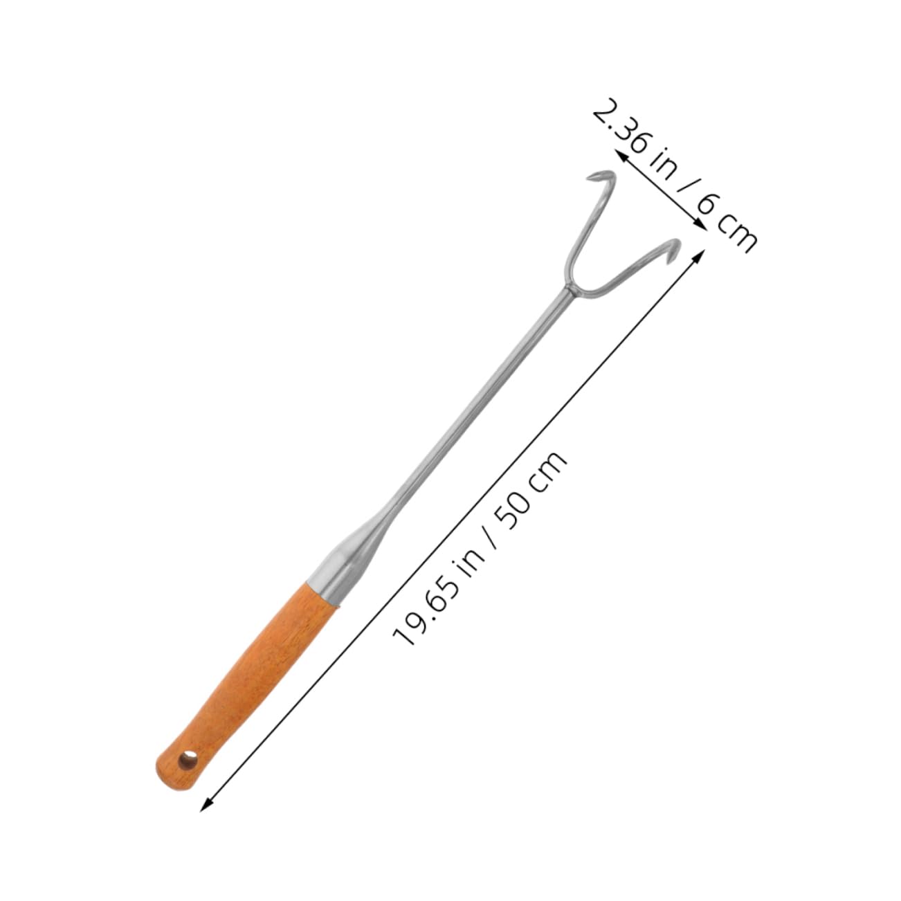 KICHOUSE Stainless Steel Heavy Duty BBQ Meat Hook Flipper Outdoor Cooking Pigtail Hook for Grilling Food Flipping and Meat Turning Durable Meat Turner Utensil