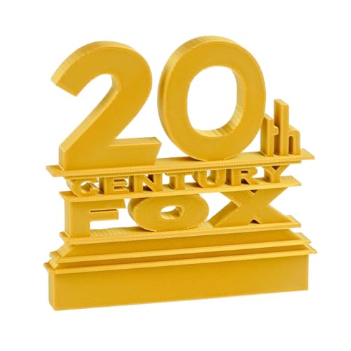 MO'FUN - 20th Century Fox Logo Toy Sign, Finished in High Detail Shiny Gold - Large 4.5"