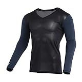 ゴルフウェア インナー ドライエアロフロー クールホールド Vネックシャツ 長袖 接触冷感 吸汗速乾 高通気 UVカット ストレッチ E2MJB007 メンズ ディープネイビー M