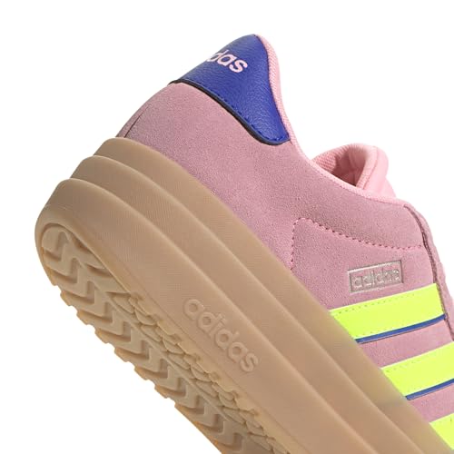 Image of adidas Womens Vl Court Bold Lace Up Sneakers Shoes Casual - Pink