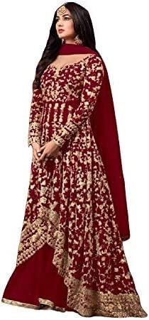 JVK Enterprise Ready to Wear Indian Pakistani Style Embroidered Koti Salwar Kameez Salwar Suit for Women