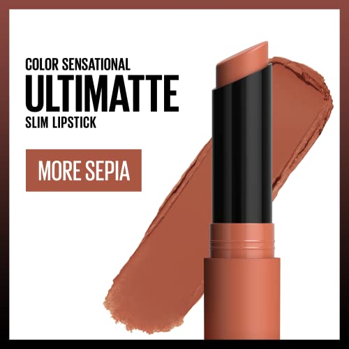 Image of Maybelline New York Color Sensational Ultimatte Lipstick, More Sepia (Pack of 2)