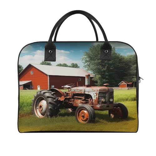 Company Farm Tractor Laptop Tote Bag Casual Travel Handbag Multi Pocket Shoulder Bags for Work Travel