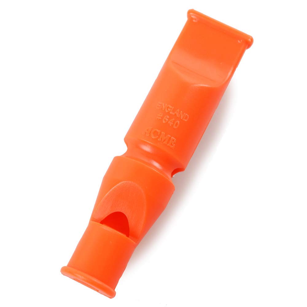 ACME Sifflet double ton pour chien No. 641 - Double sifflet professionnel avec 2 sons et bracelet en cuir gratuit - Fréquence standardisée (DG Orange)