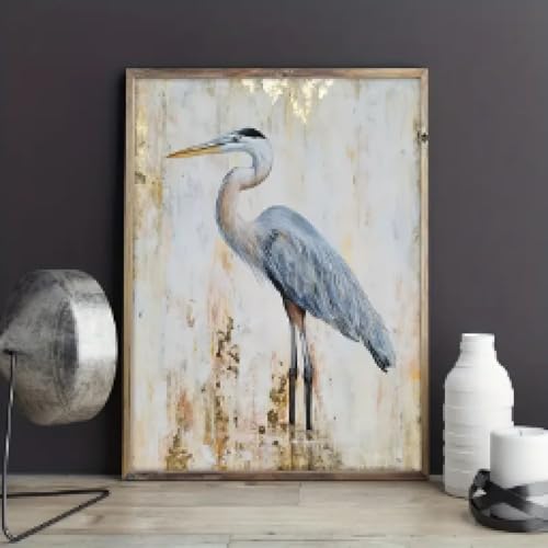 Décoration murale graffiti animaux grue affiche de maison sur toile 80x110cm