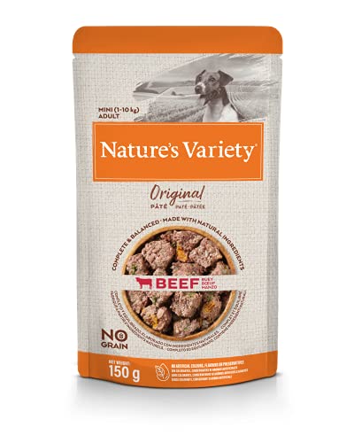 Nature's Variety Original No Grain - Paté para perros adultos mini con buey 150 g [pack de 8]