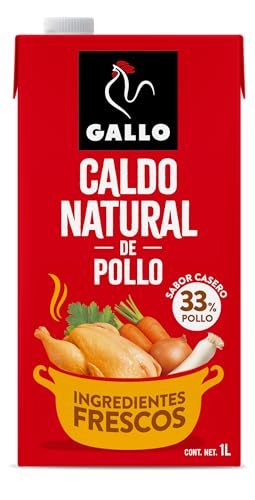 Gallo Caldo Natural de Pollo, Ingredientes Frescos, 1L, 33% Pollo