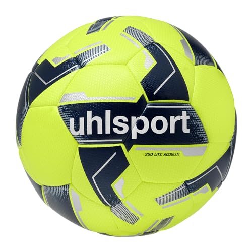 uhlsport 350 Lite Addglue, Unisex-Jugend Schlafanzug, Giallo Fluo/Navy/Argento, 5 -