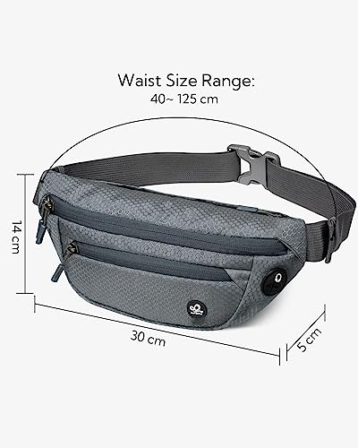 WATERFLY Bauchtasche Gürteltasche Sport Klein: Sportlich Unisex Hüfttasche Stylisch Leicht Hipbag für Outdoor Reise Wandern Travel Herren Damen
