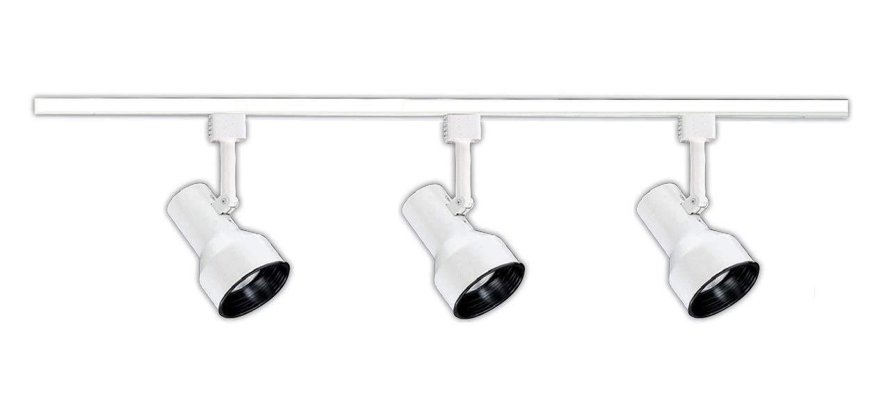 NICOR Lighting 4 Ft. White 3-Light 50W Linear Track Lighting Kit Complete, H-Type [3-Wire] (10998WH)