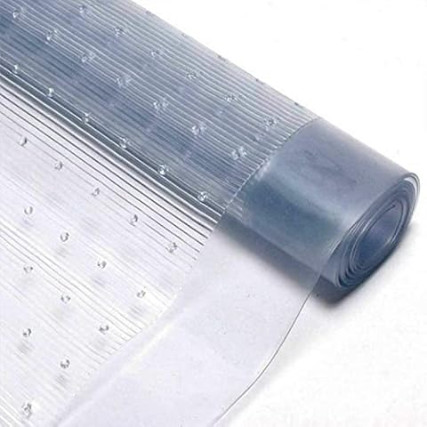 MUSAN Heavy Duty Vinyl Carpet Protector - Clear Plastic Sheet Hallway Kitchen Runner Area Floor Mat - Premium Quality For Home Office Living Room - Large Transparent Non-Slip Carpets Rug (1m x 27") Cover