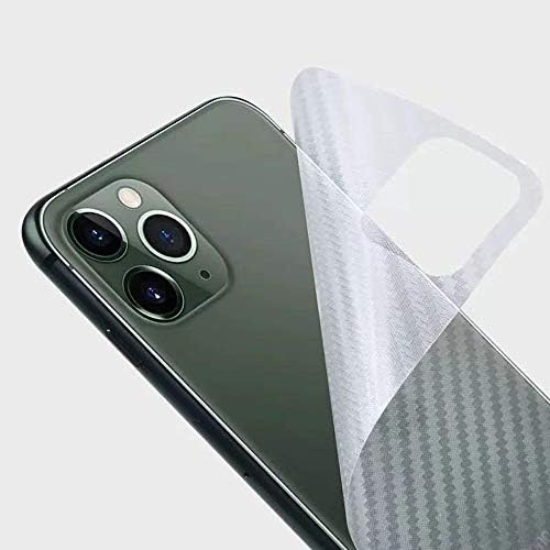 For iPhone 11 Pro Max Back Screen Protector 3D Carbon Fiber Ultra Thin Protective Film-2 packs-Transparent