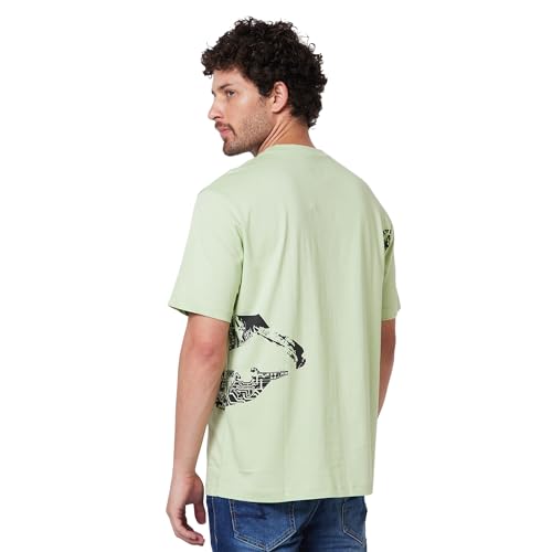 Image of Spykar Men's Comfort Fit N /A Half Sleeve Solid Casual T-Shirt