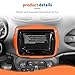 JeCar Orange Navigation Panel Bezel Cover Trim for 2018+ Jeep Renegade Interior Accessories