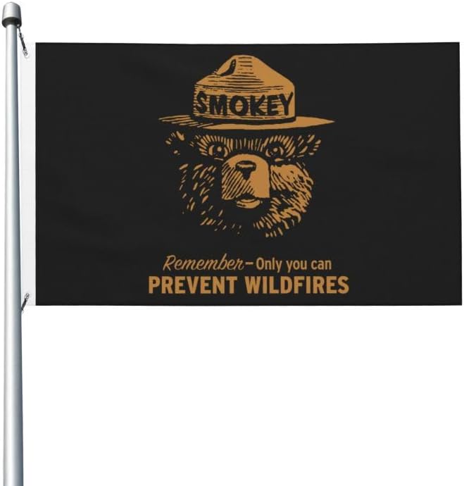 Smokey The Bear FLAG 3x5 Double-sided printing-US Polyester Flag-Vivid Color and UV Fade Resistant-Canvas Header
