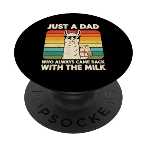 Solo un papá Que Siempre volvió con el papá de la Llama de Leche PopSockets PopGrip Adhesivo