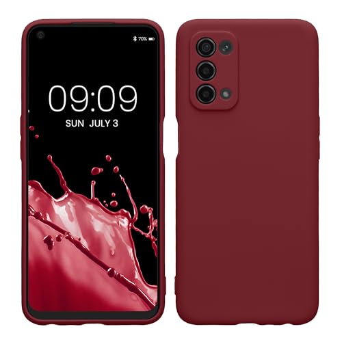kwmobile Custodia Compatibile con Oppo A74 (5G) / A54 (5G) Cover - Back Case per Smartphone in Silicone TPU - Protezione Gommata - viola bordeaux