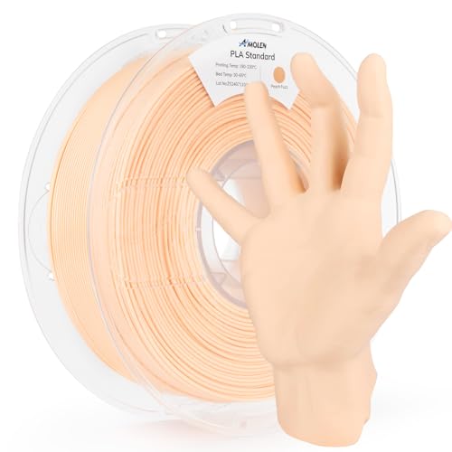 Image of AMOLEN 3D Printer Filament PLA - 1.75mm PLA High-Speed Filament Peach Fuzz PLA, 1KG /2.2lb, Dimensional Accuracy + /- 0.02 mm, Smooth & Non-Tangle, Fits For Most FDM 3D Printer, Supporting Up to 500mm /s