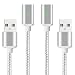 Produktbild LAMA Magnet USB Ladekabel [2 Stück 1,5M] Magnetisches Datenkabel 2,1A High Speed Sync und Schnellladekabel ohne Adapter Silber