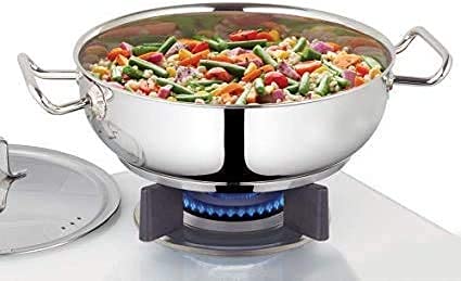 Kadhai indien en acier inoxydable Radhna pour réussir vos repas conviviaux en famille