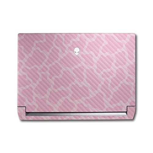 Image of MightySkins Carbon Fiber Skin Compatible with Alienware M17 R5 (2022) Full Wrap Kit - Pink Giraffe | Protective, Durable Textured Carbon Fiber Finish | Easy to Apply & Change Styles | Made in The USA