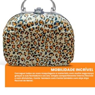 Maleta De Maquiagem Completa Fenzza - Onça - Dolce Home