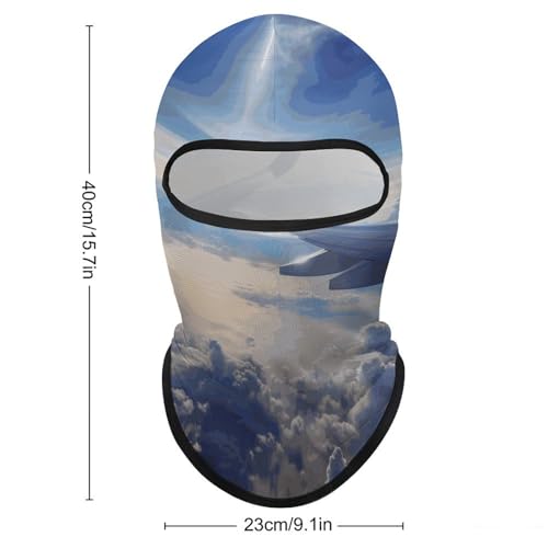 Balaclava para hombre y mujer, máscara para esquiar, cubreboca completo con diseño de cielo y avión, ideal para ciclismo miniatura 2