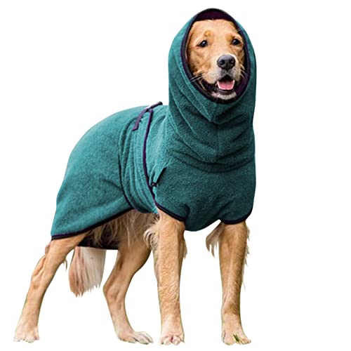 犬のバスローブタオル大型犬のバスローブソフト調整可能なペットクイック乾燥コート吸収タオル大型ミディアムドッグスーパーファーストドライパーカー犬バス製品用