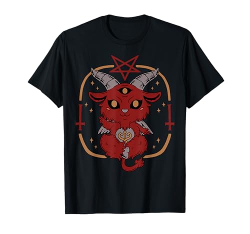 Lucifer Sigil Satan Satanic Goat Cute Goth Baby Baphomet T-Shirt