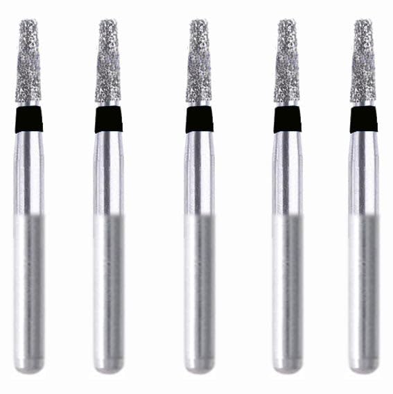 584.21EC2, Conical,Round Edge, 2.1 mm Dia, Extra Coarse Grit Diamond Bur, 5 per Pack